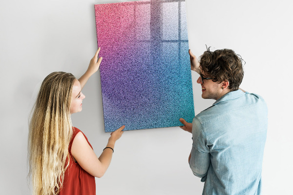 Magnetic dry erase board A colorful board for notes and photos