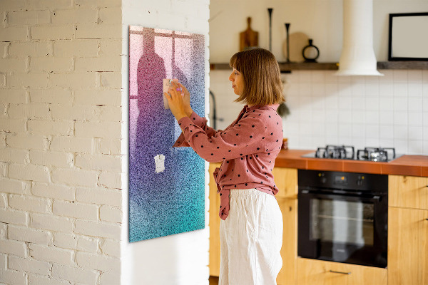 Magnetic dry erase board A colorful board for notes and photos
