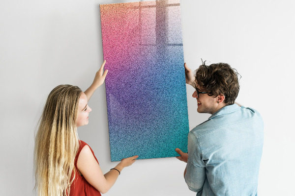 Magnetic dry erase board A colorful board for notes and photos