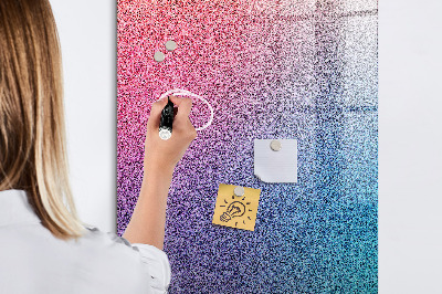 Magnetic dry erase board A colorful board for notes and photos