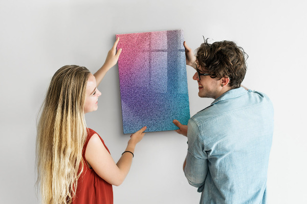 Magnetic dry erase board A colorful board for notes and photos