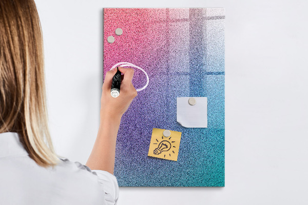 Magnetic dry erase board A colorful board for notes and photos