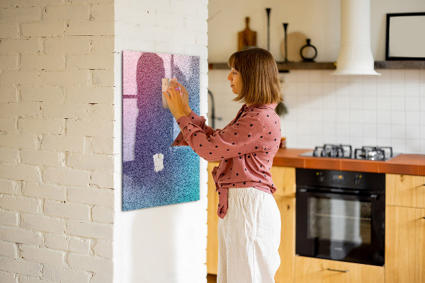 Magnetic dry erase board A colorful board for notes and photos