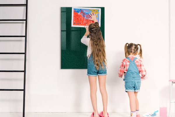 Dry erase board magnetic Stylish board for photos and notes