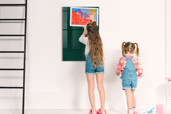 Dry erase board magnetic Stylish board for photos and notes