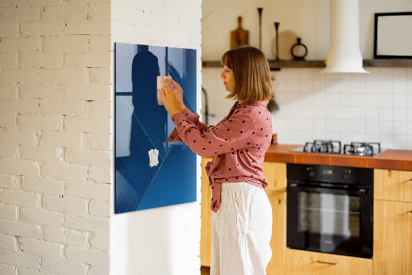 Magnetic dry erase board Modern board for photos and notes