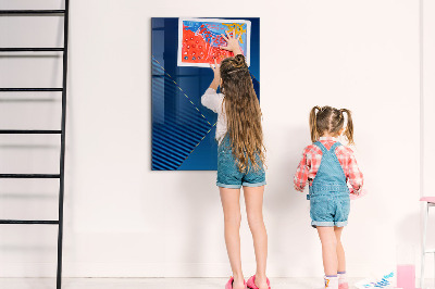 Magnetic dry erase board Modern board for photos and notes