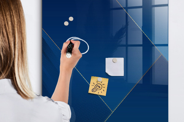 Magnetic dry erase board Modern board for photos and notes