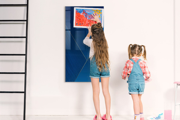 Magnetic dry erase board Modern board for photos and notes