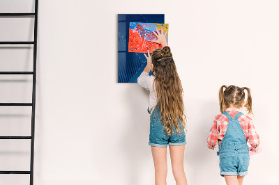 Magnetic dry erase board Modern board for photos and notes