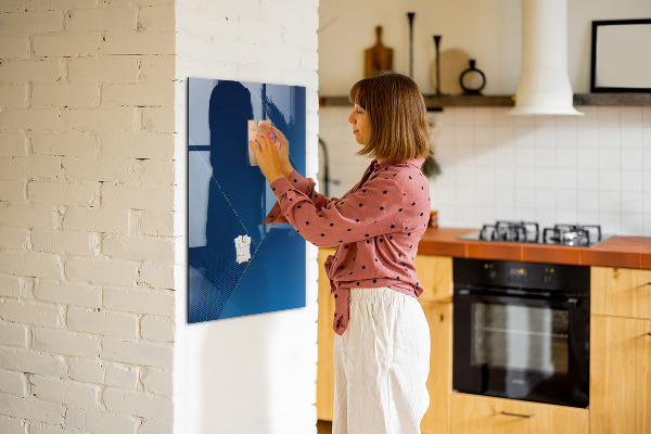 Magnetic dry erase board Modern board for photos and notes