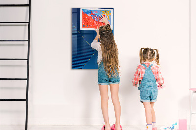 Magnetic dry erase board Modern board for photos and notes