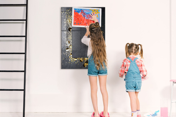 Magnetic dry erase board A stylish board for notes and photos