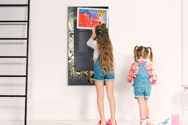 Magnetic dry erase board A stylish board for notes and photos