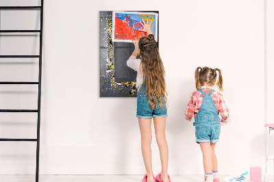 Magnetic dry erase board A stylish board for notes and photos