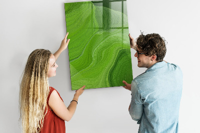Dry erase board magnetic Green board for photos and notes