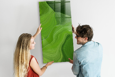 Dry erase board magnetic Green board for photos and notes