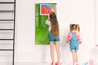 Dry erase board magnetic Green board for photos and notes
