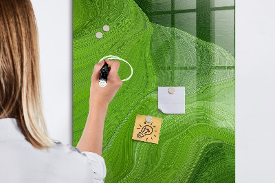 Dry erase board magnetic Green board for photos and notes