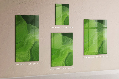 Dry erase board magnetic Green board for photos and notes