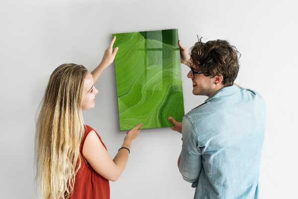 Dry erase board magnetic Green board for photos and notes