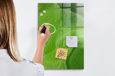 Dry erase board magnetic Green board for photos and notes