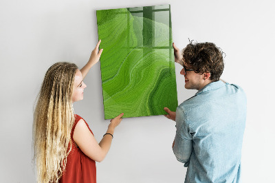 Dry erase board magnetic Green board for photos and notes