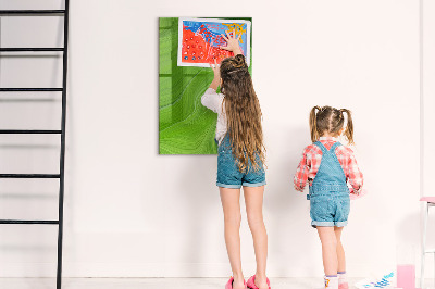Dry erase board magnetic Green board for photos and notes