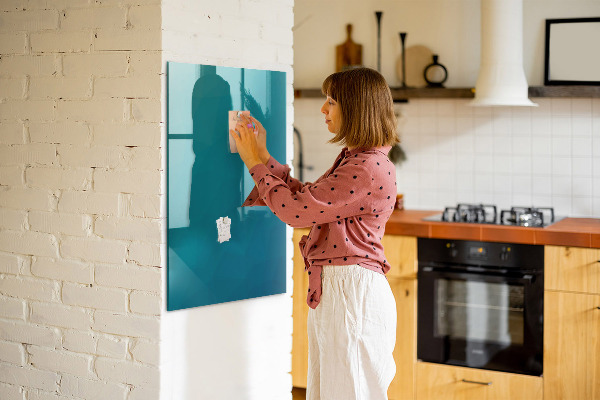 Magnetic dry erase board Modular board for notes and photos