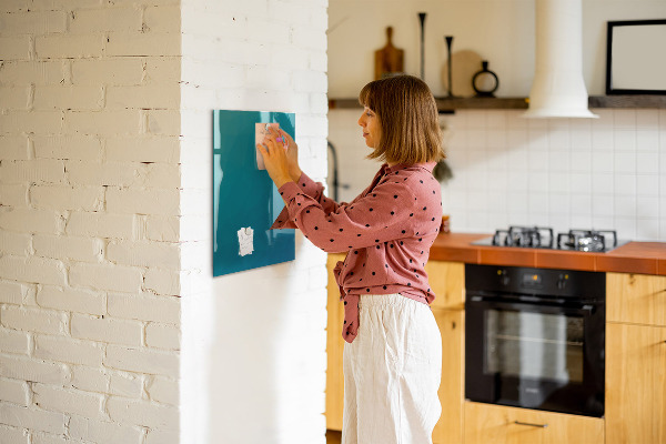 Magnetic dry erase board Modular board for notes and photos