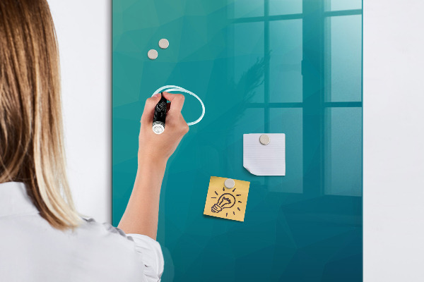 Magnetic dry erase board Modular board for notes and photos
