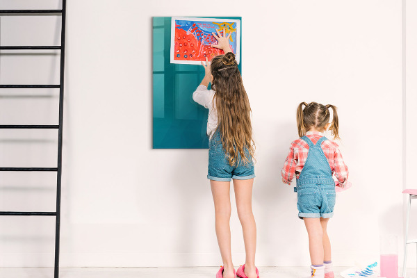 Magnetic dry erase board Modular board for notes and photos
