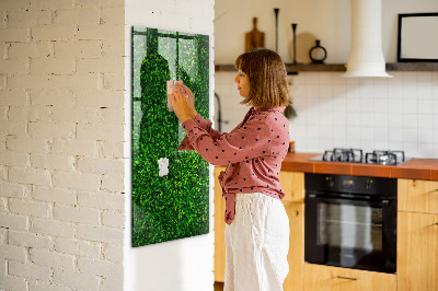 Magnetic dry erase board Green photo pin board