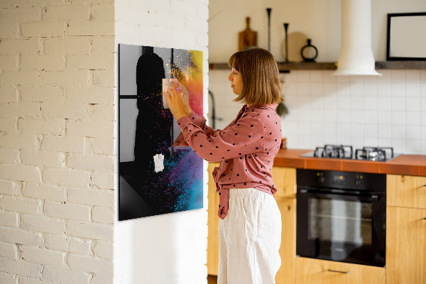 Dry erase board magnetic A colorful board for presenting photos