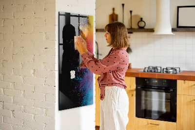 Dry erase board magnetic A colorful board for presenting photos