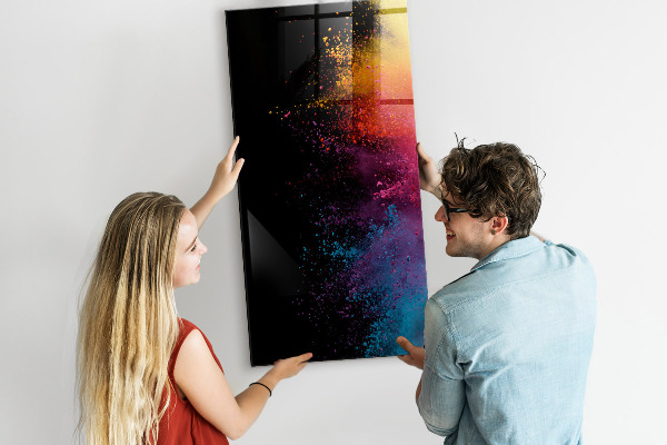 Dry erase board magnetic A colorful board for presenting photos