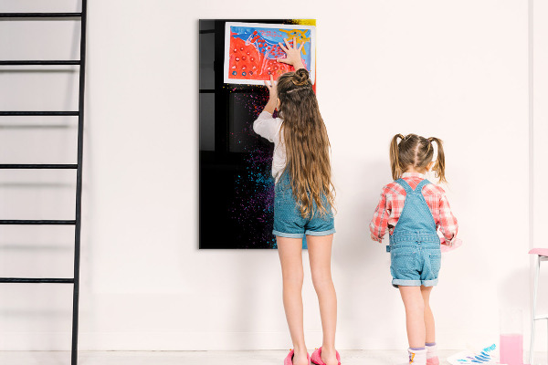 Dry erase board magnetic A colorful board for presenting photos