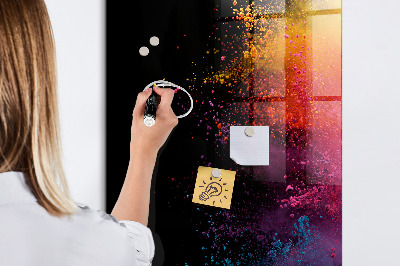 Dry erase board magnetic A colorful board for presenting photos
