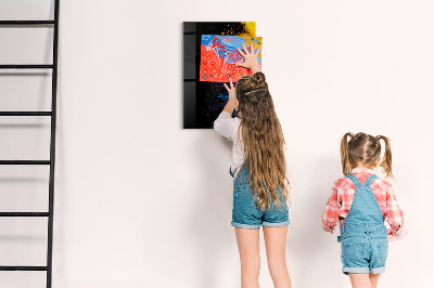 Dry erase board magnetic A colorful board for presenting photos