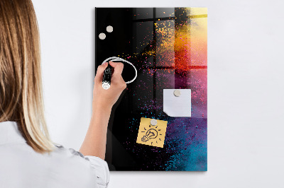 Dry erase board magnetic A colorful board for presenting photos