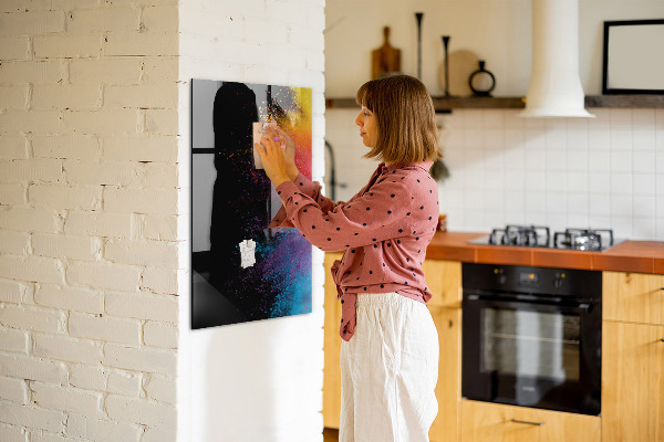 Dry erase board magnetic A colorful board for presenting photos