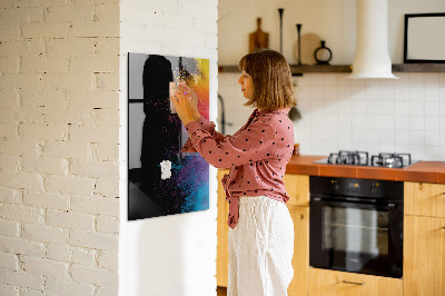 Dry erase board magnetic A colorful board for presenting photos