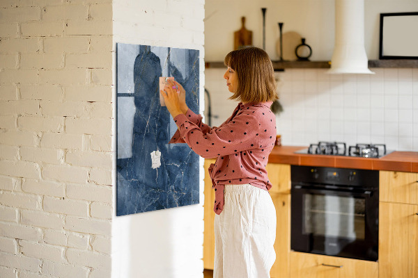 Magnetic dry erase board Modern board for notes and photos