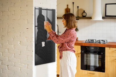Magnetic dry erase board Stylish board for photos and notes
