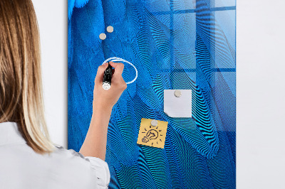 Dry erase board magnetic Blue board for photos and notes
