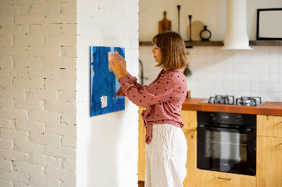 Dry erase board magnetic Blue board for photos and notes