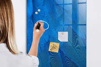 Dry erase board magnetic Blue board for photos and notes
