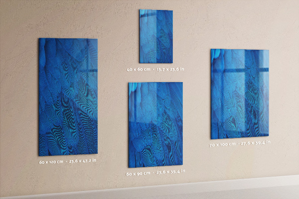 Dry erase board magnetic Blue board for photos and notes
