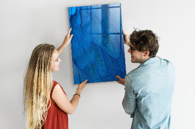 Dry erase board magnetic Blue board for photos and notes
