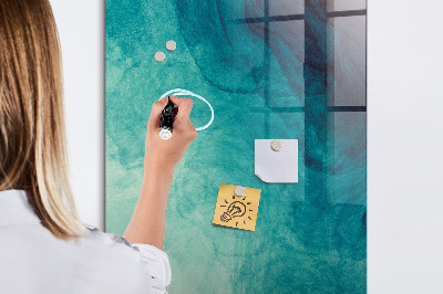 Magnetic dry erase board A colorful board for photos and notes